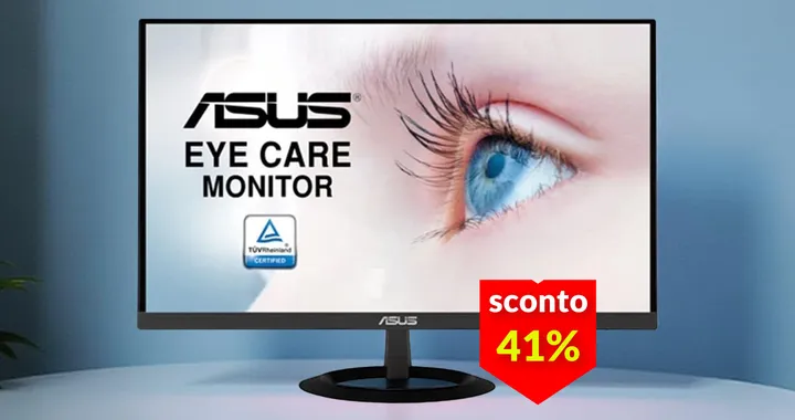 Monitor FullHD Asus a 109€: cornici sottilissime e sconto da paura (-41%)