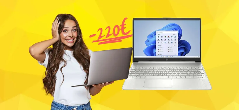Notebook HP con Ryzen 5, 8GB di RAM e 512GB SSD a 220€ in MENO