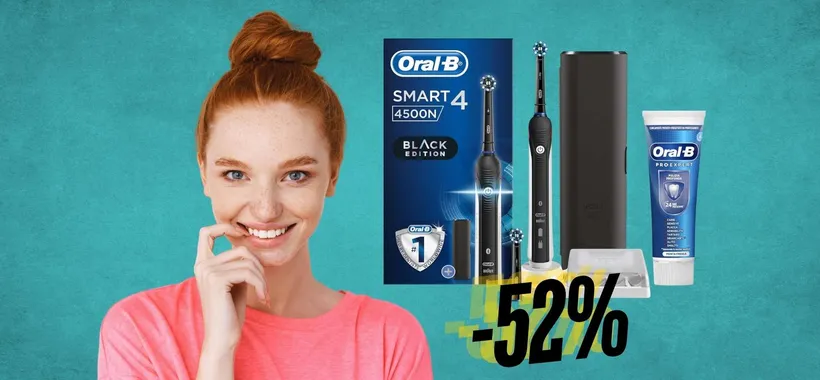 Oral-B Smart 4: denti banchi e gengive sane con questo spazzolino elettrico al 52%