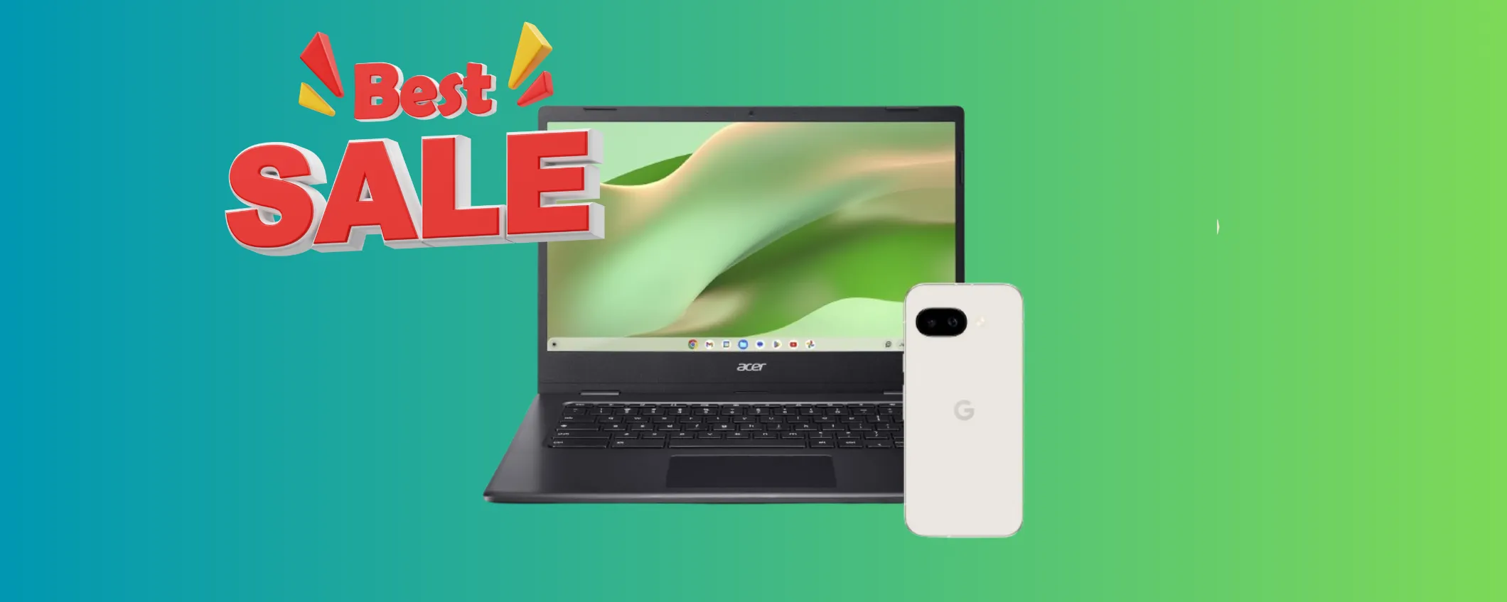 Google Pixel 9a + Acer Chromebook 314: bundle tech a quasi 190€ in meno