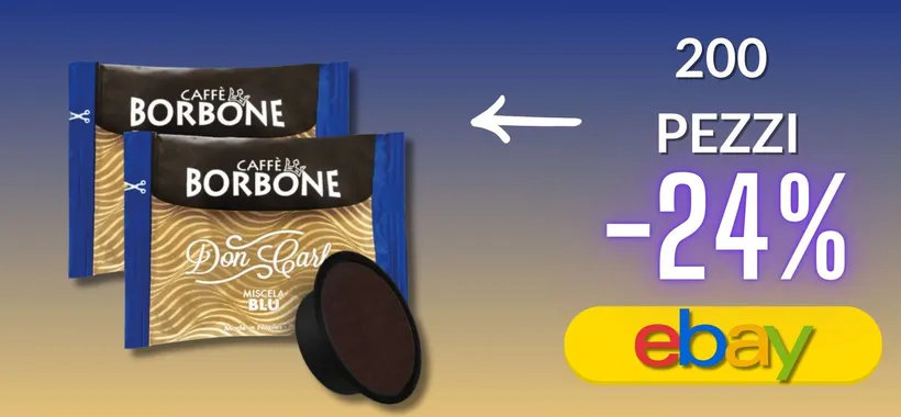 200 capsule Caffè Borbone per sistema Lavazza: le paghi a prezzo TOP