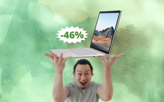 Microsoft Surface Book 3: sconto FOLLE del 46% su Amazon