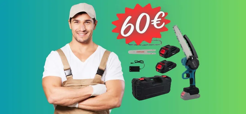 Mini sega elettrica con valigetta, ACCESSORI e 2 batterie al 31% su eBay