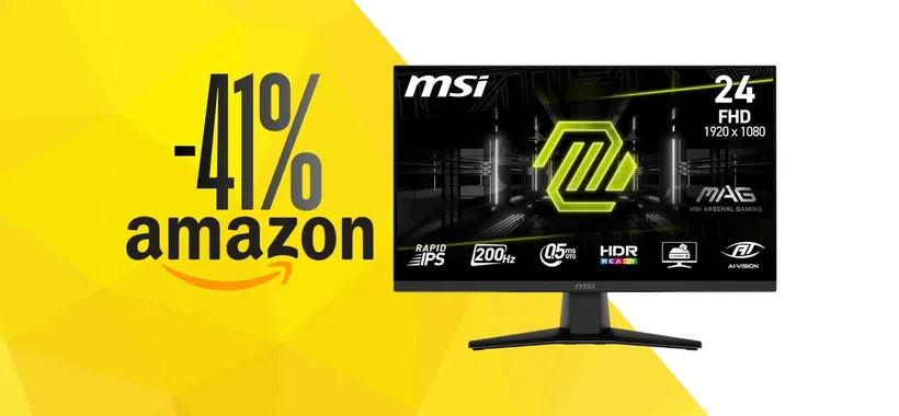Monitor da gaming msi MAG 242F da 24" FHD, IPS a 200Hz e risposta di 0,5ms
