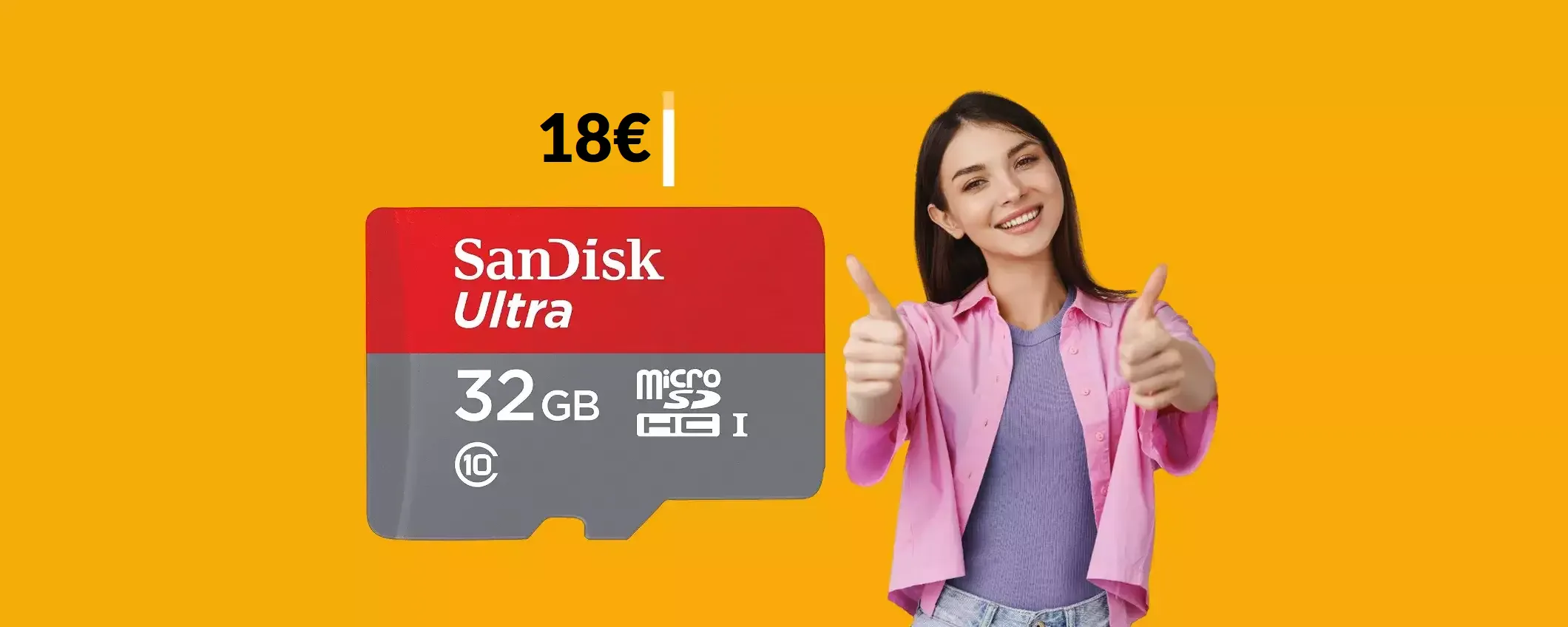 MicroSD SanDisk 32GB, imperdibile ad appena 18€: è velocissima