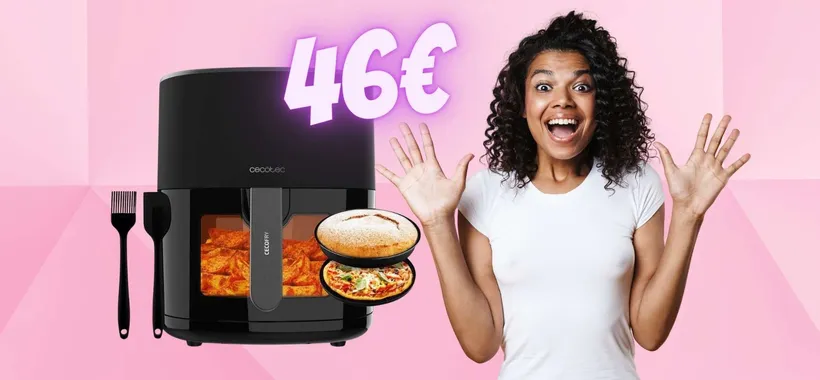 Friggitrice ad aria da 6,5L e 12 programmi al PREZZO FOLLE di 46€