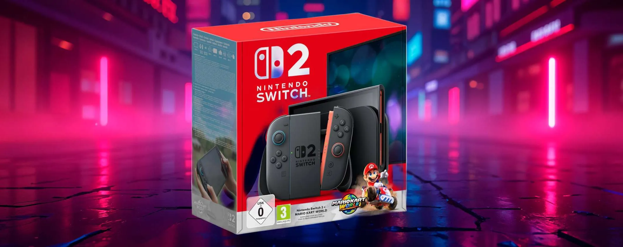 Nintendo Switch 2 + Mario Kart World disponibile su Amazon