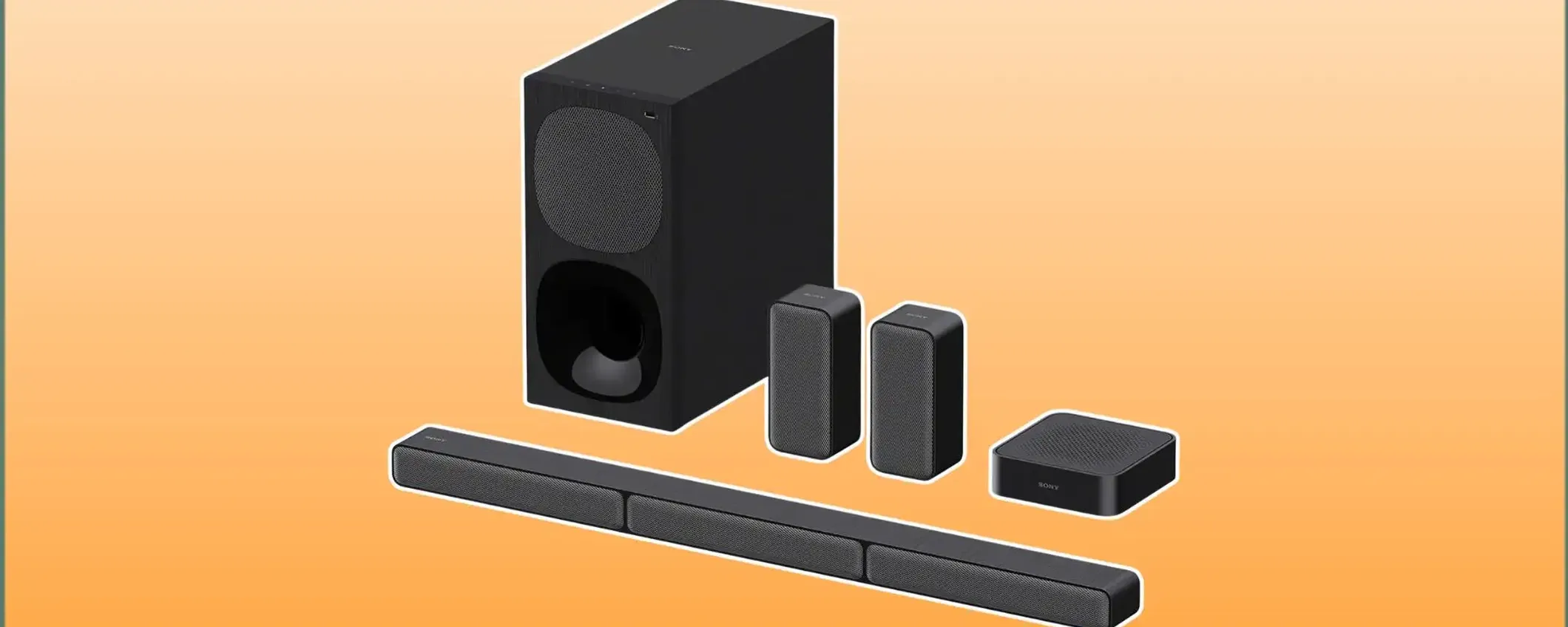 Impianto surround Sony 5.1 con soundbar in maxi sconto: il VERO CINEMA in salotto