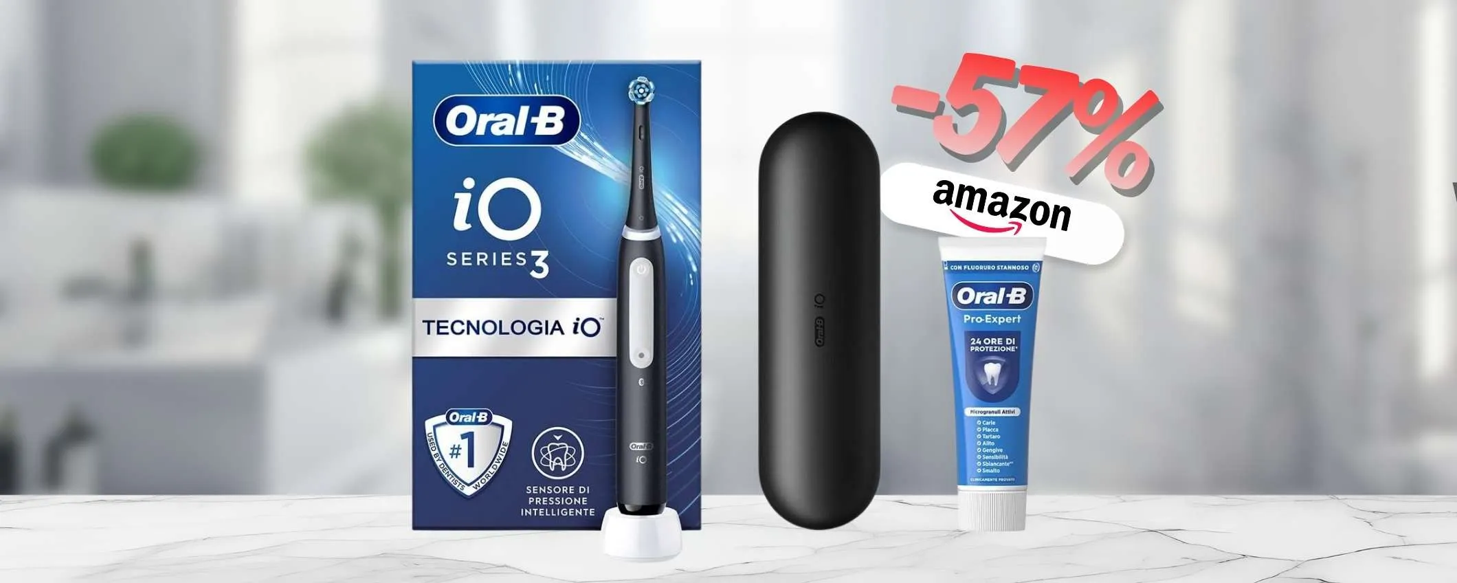 Oral-B iO 3 smacchia i denti e li rende più forti: prezzo maciullato