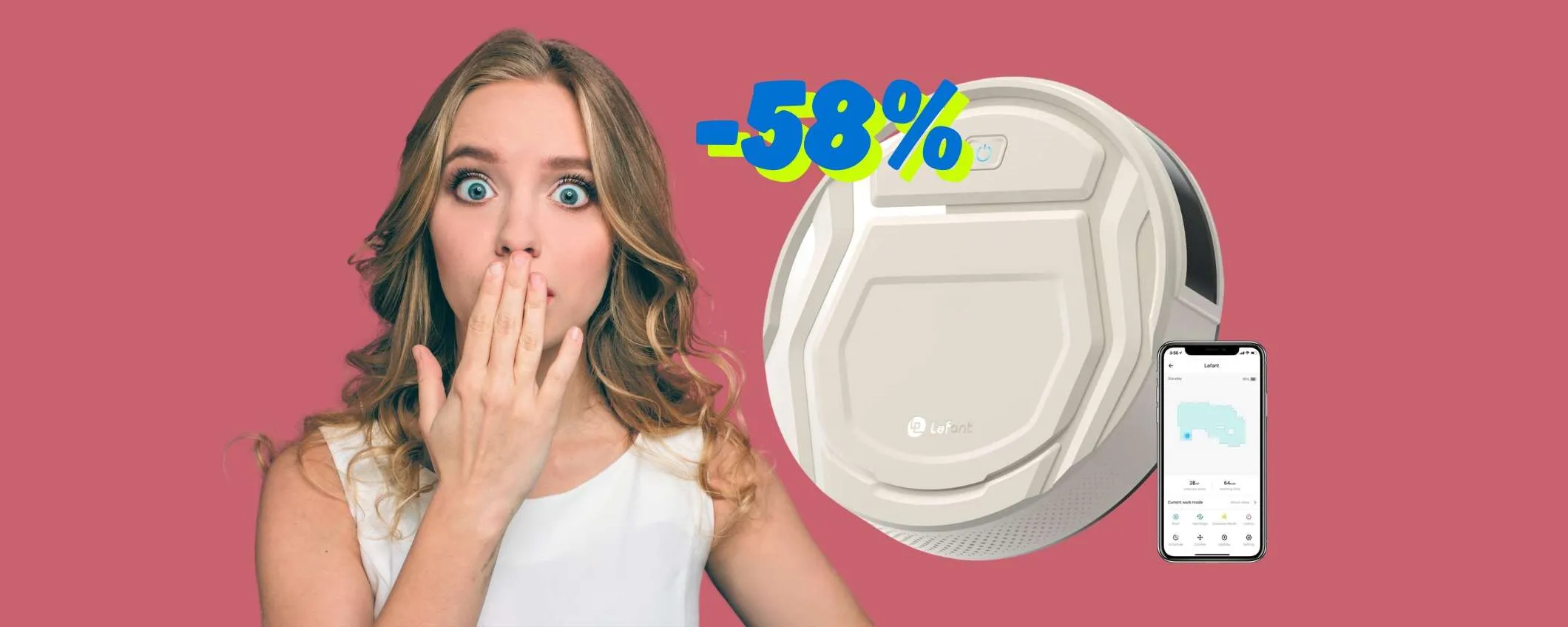 Il robot aspirapolvere più ECONOMICO e versatile è in SCONTO al 58%