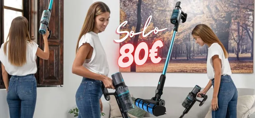 Aspirapolvere senza fili con aspirazione SUPER a soli 80€ su Amazon