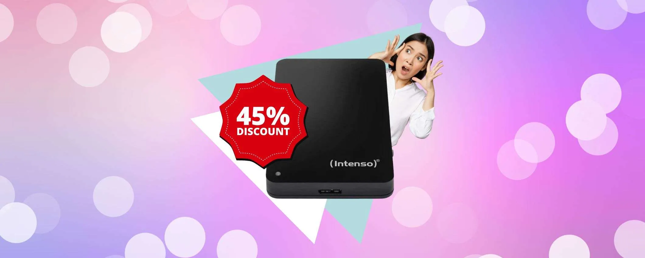 1 TB di memoria a piccolo prezzo: hard disk esterno INTENSO al 45% in meno