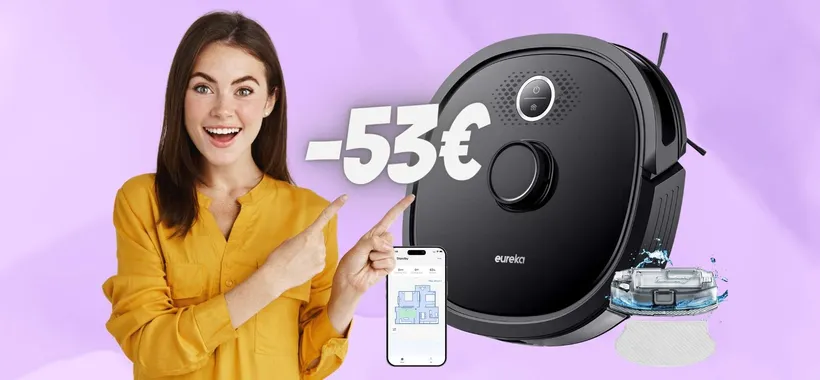 Robot aspirapolvere/lavapavimenti Eureka NER600 a PREZZO WOW (-53€)