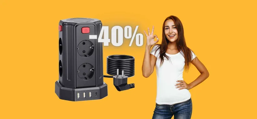 Ciabatta multipresa verticale salvaspazio tua con appena 24€