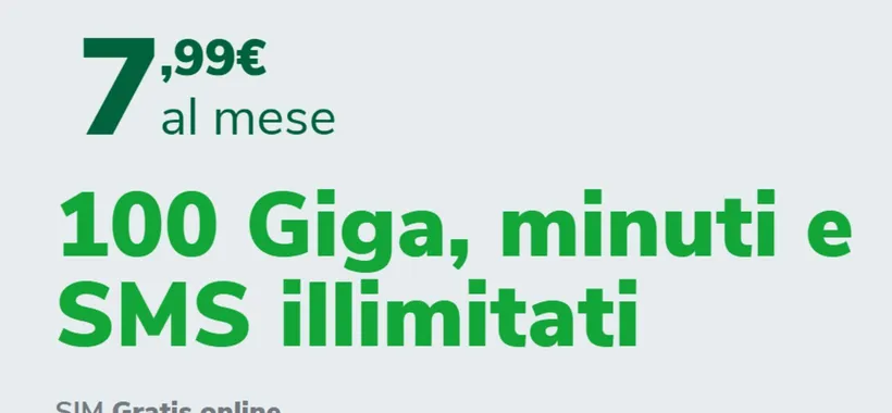 Very 7,99: promo con 100GB per nuovi numeri