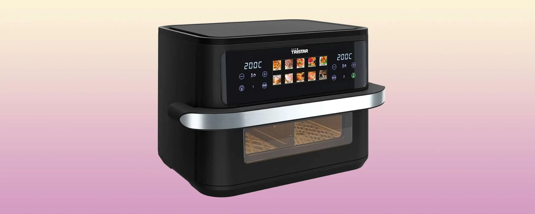MAXI friggitrice ad aria in offerta: 10 litri e doppio scomparto a soli 80€