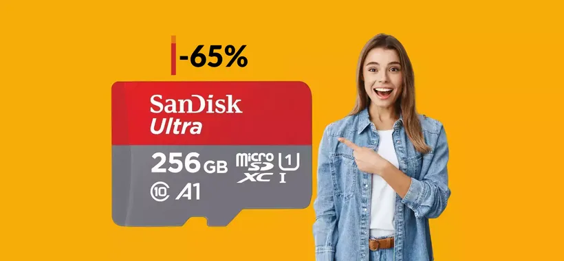 MicroSD SanDisk 256GB a prezzo DISINTEGRATO: tua con 22€