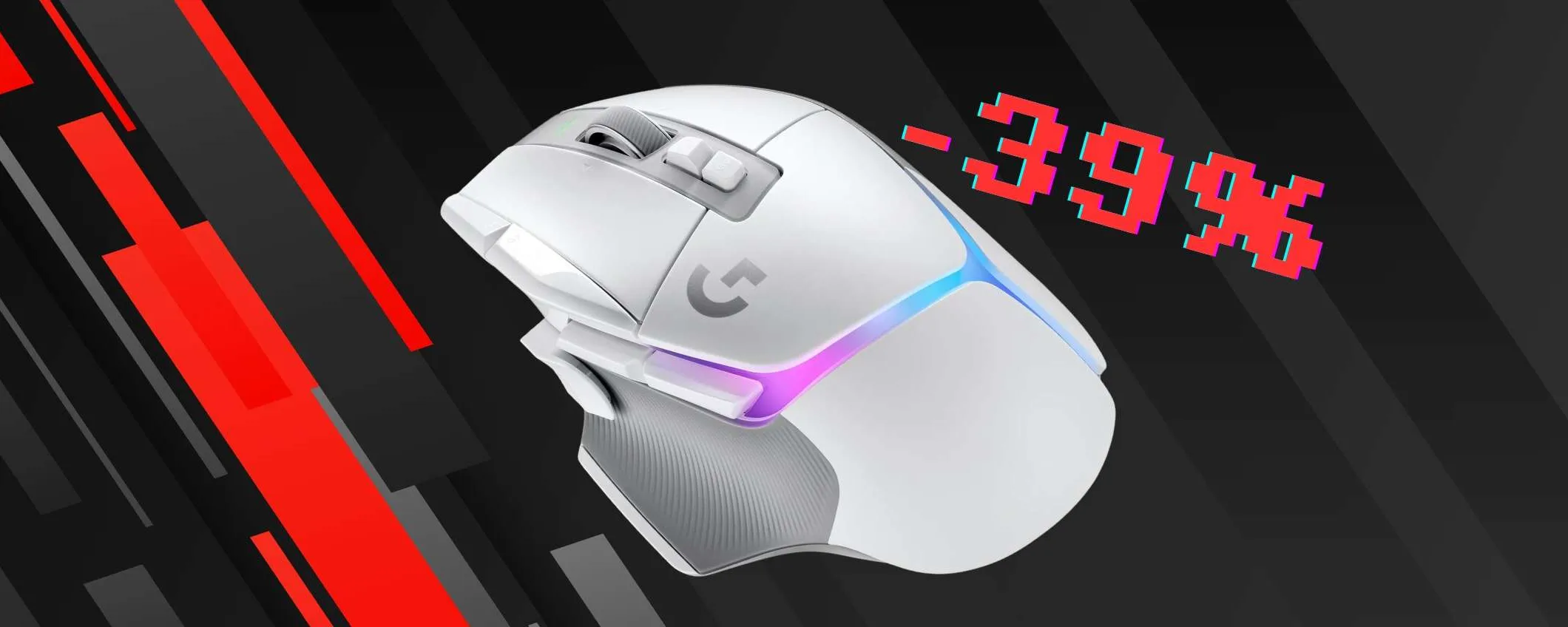 Logitech G G502 X PLUS: mouse gaming wireless con sensore HERO 25K (-39%)