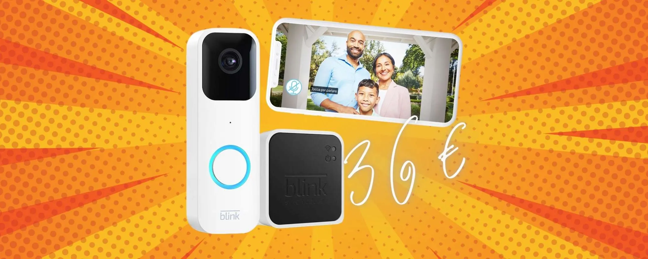 Videocitofono smart a pochissimo: solo 36€ per Blink Video Doorbell, IMPERDIBILE
