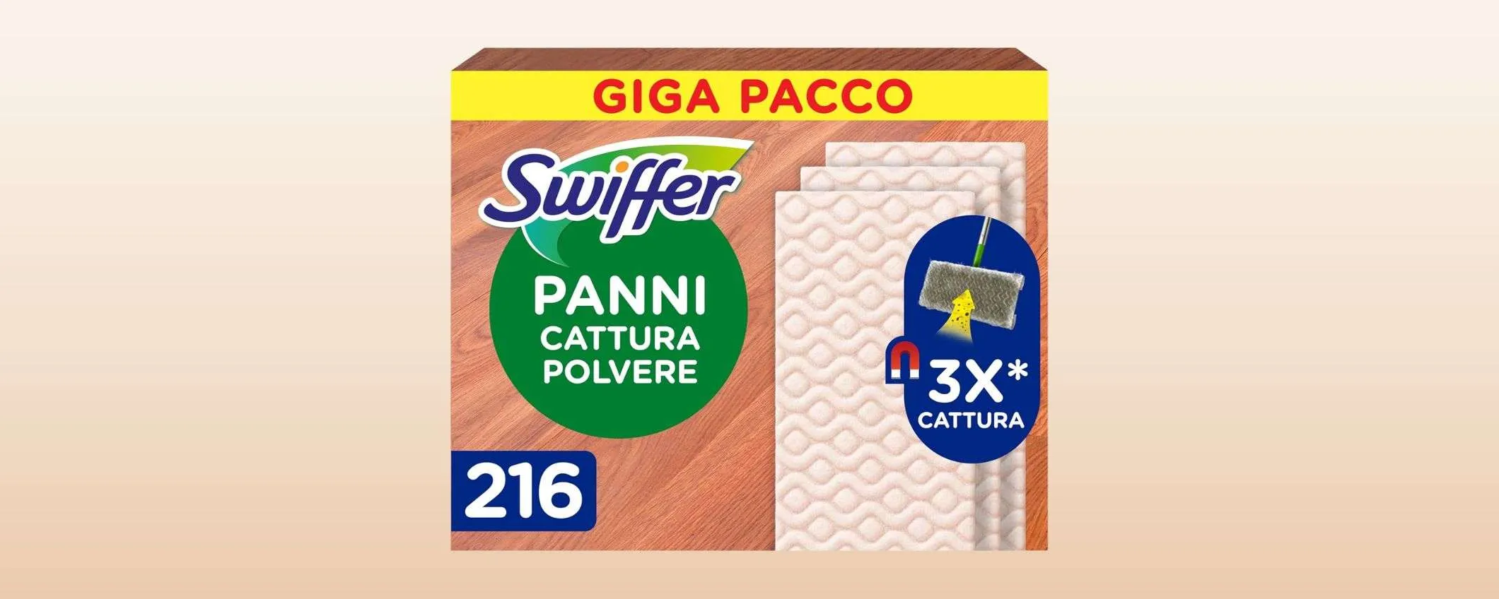 216 panni Swiffer a metà prezzo: offerta GIGANTE a 29,99 euro