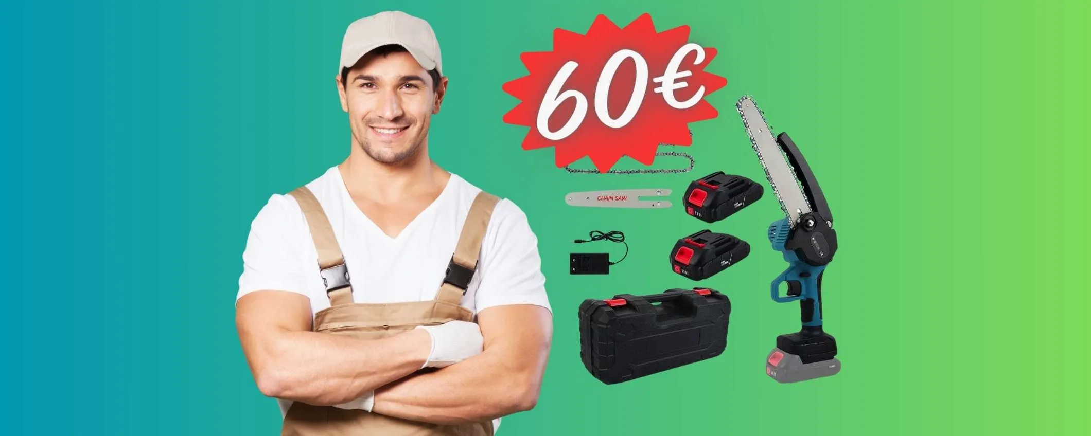 Mini sega elettrica con valigetta, ACCESSORI e 2 batterie al 31% su eBay