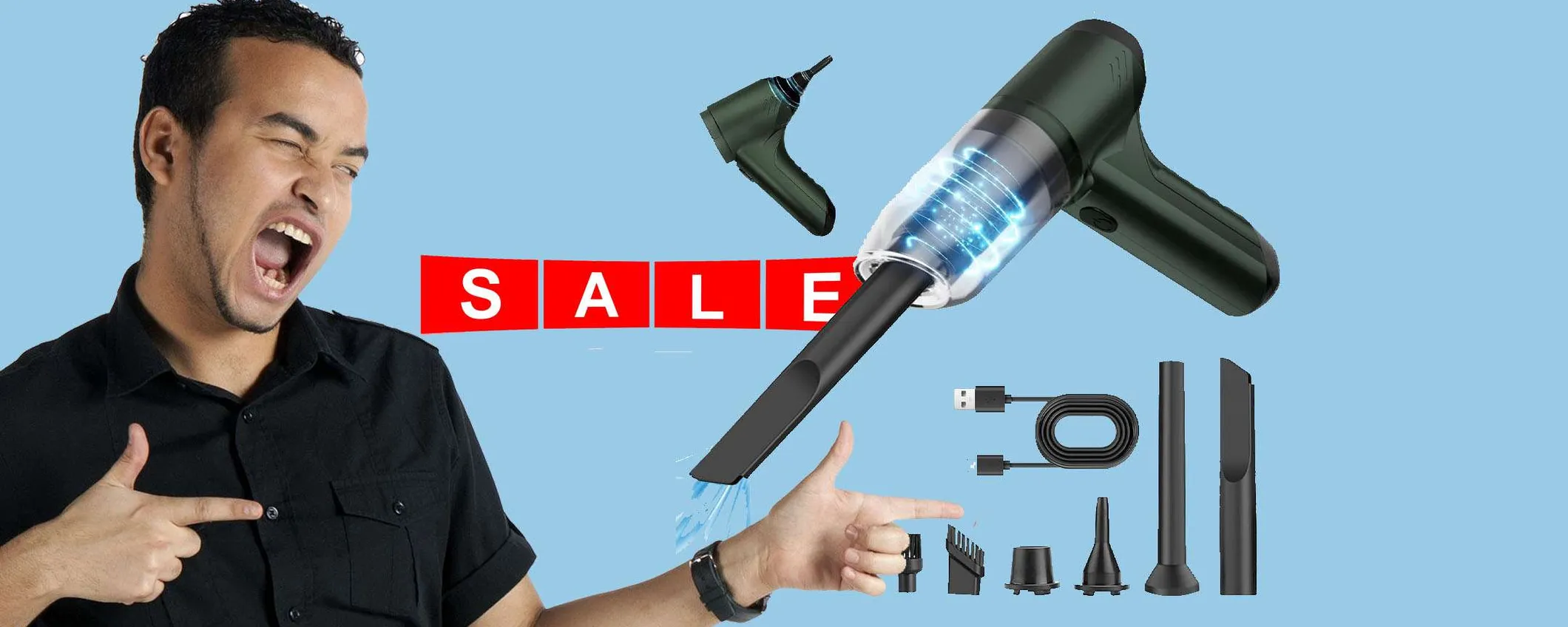 Mini aspirapolvere ricaricabile senza fili: offerta SUPER, tuo a 19,99€