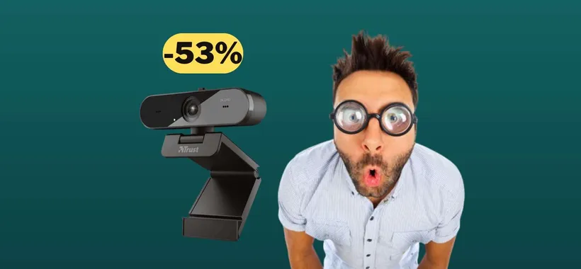 Webcam Trust Taxon: 2 microfoni, autofocus e alta risoluzione a meno di 38€ (-53%)