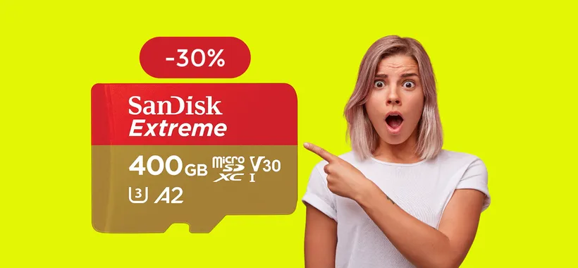MicroSD SanDisk 400GB oggi ad un prezzo IMBATTIBILE (-30%)