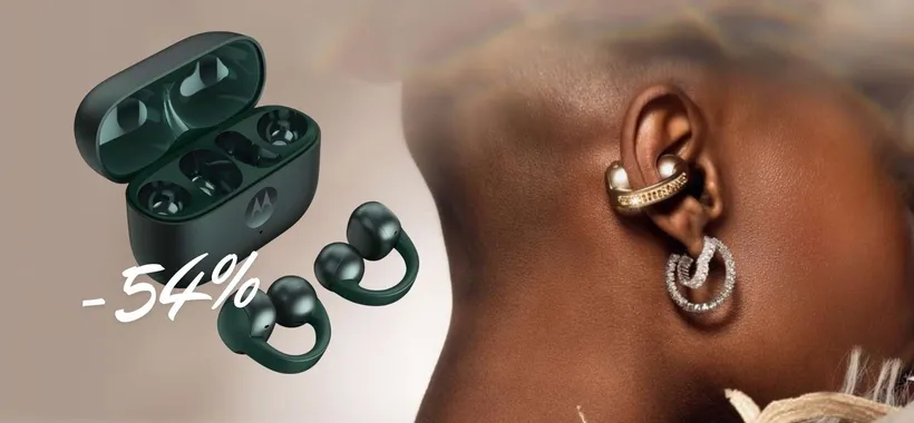 Moto Buds Loop: auricolari wireless con design innovativo scontati al 54%