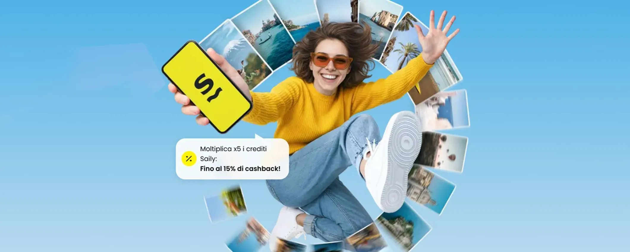 Viaggi all'estero in programma? Con Saily hai internet ovunque e oggi il 15% di cashback