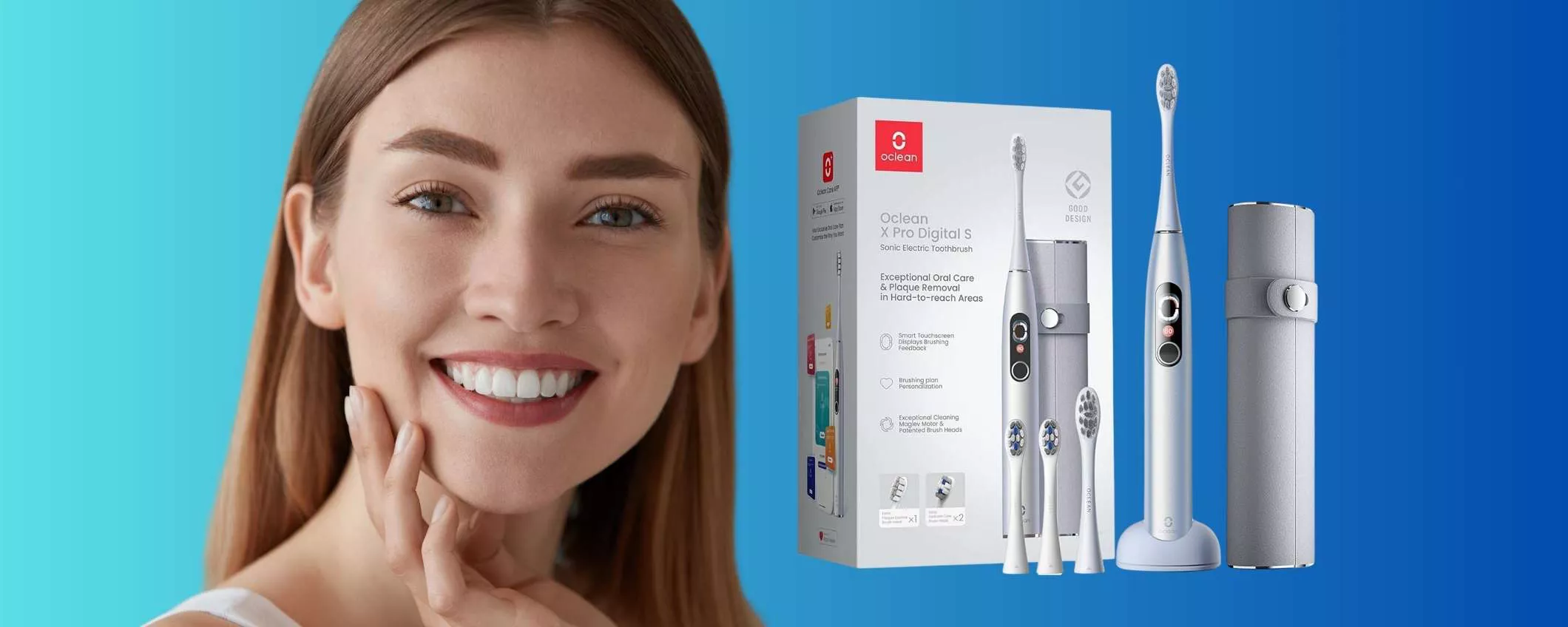 Oclean X Pro: spazzolino elettrico smart con 4 testine incluse (-46€)