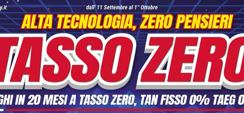Volantino Trony ricco di offerte a tasso zero: paghi tutto in 20 mesi