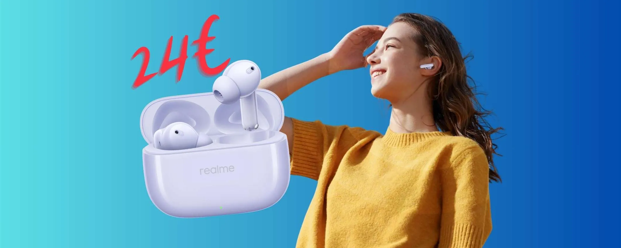 OFFERTA BOMBA su Amazon: auricolari wireless realme T310 a soli 24€