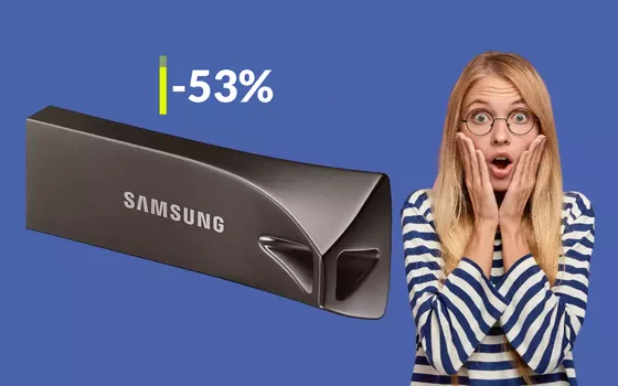 Chiavetta USB 128GB Samsung a meno di METÀ PREZZO (21€)