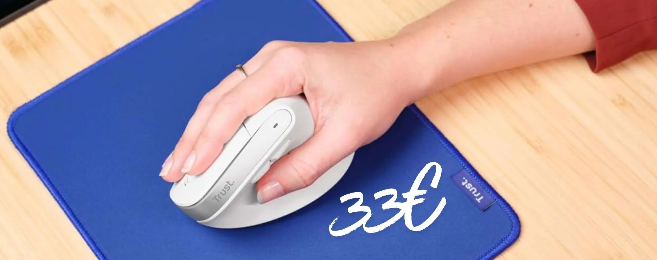 Se passi tante ore al computer con questo mouse verticale non farai nessuno sforzo