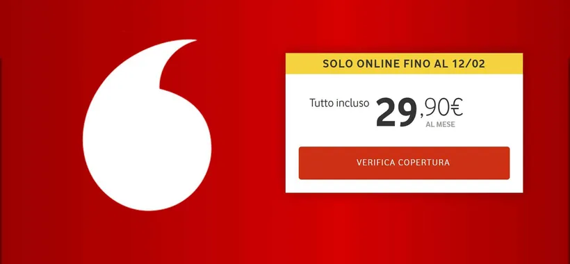 Super offerta Vodafone per la Fibra, 100€ in regalo