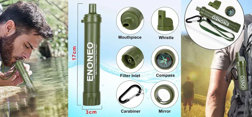 Mini depuratore: rende potabile qualsiasi tipo di acqua e lo tieni in tasca