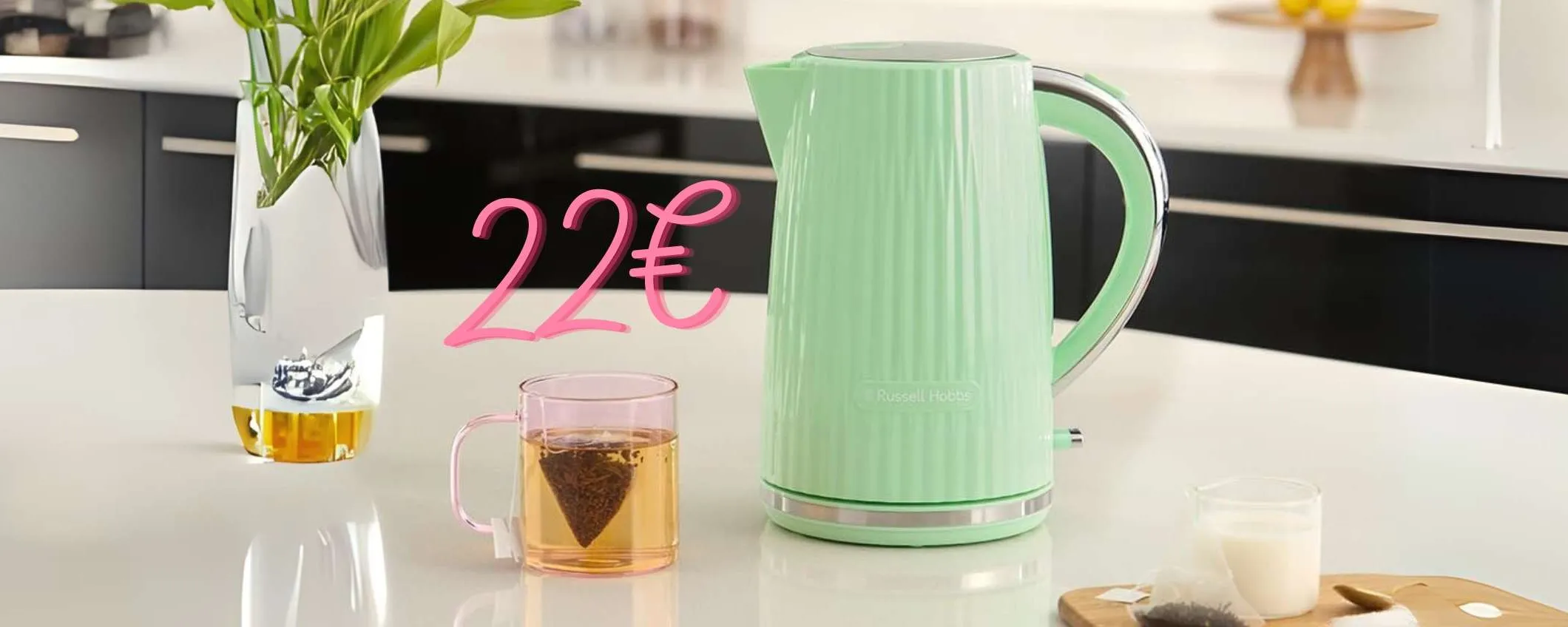 Bollitore elettrico da 1,7L con filtro lavabile per Tè e Tisane in un batter d'occhio