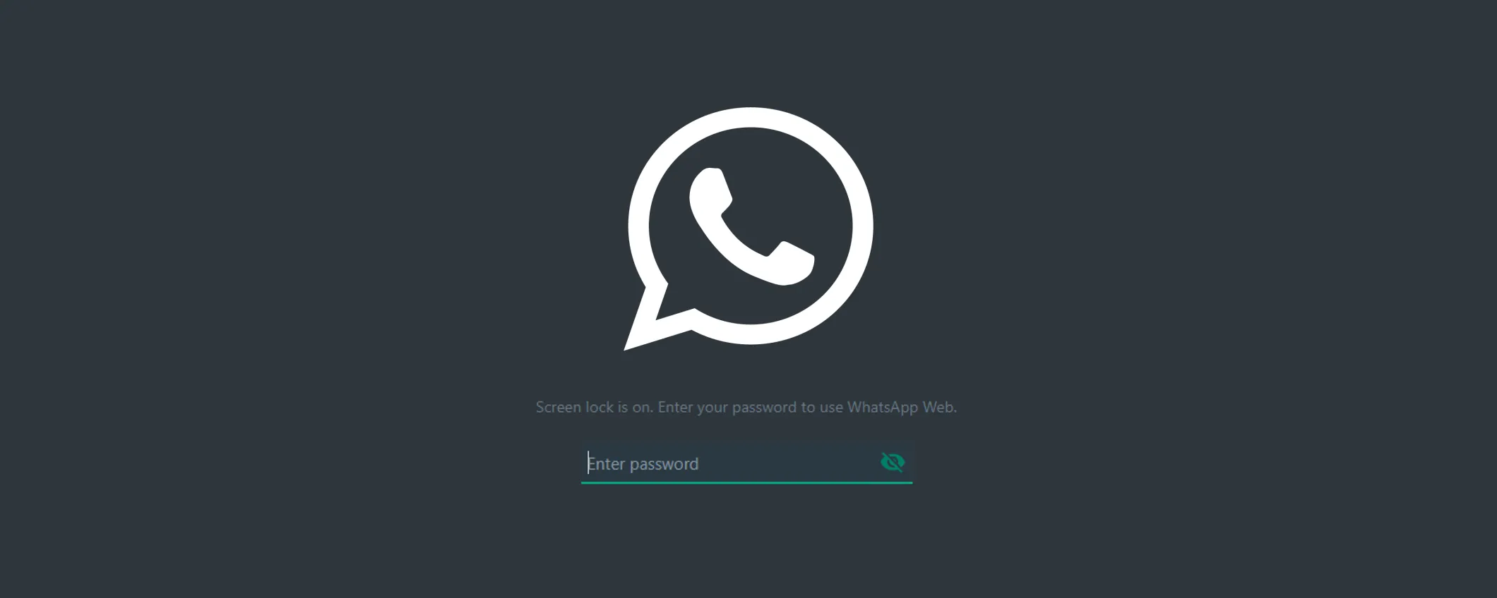 WhatsApp Web: è ora disponibile il blocco schermo con password