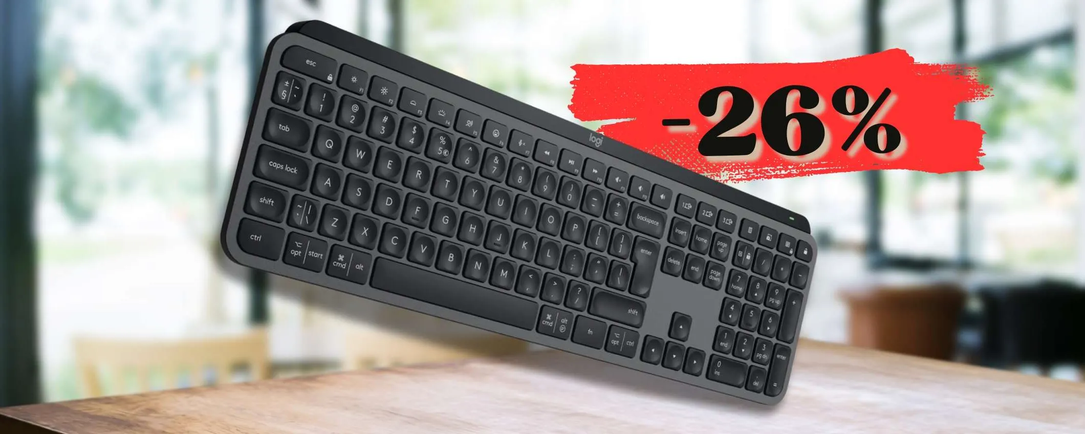 Logitech MX Keys S scende sotto i 100€ per un affare EPICO