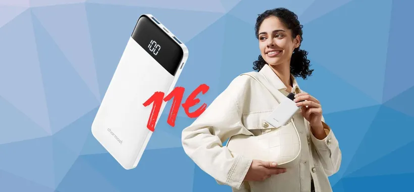Power Bank da 10400mAh ultra-sottile con 3 uscite e display a soli 11€