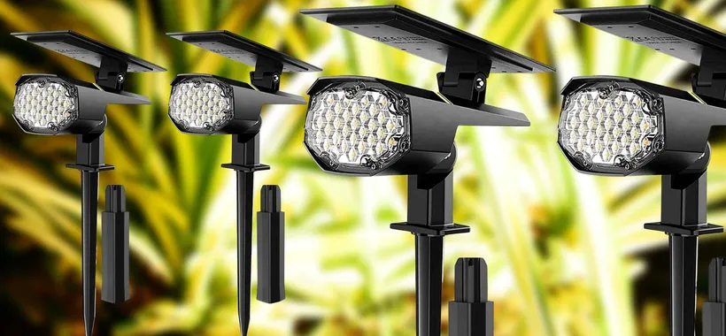 Faro solare 1000 lumen e paletto: 4,74€ ed elettricità GRATIS (-50%)