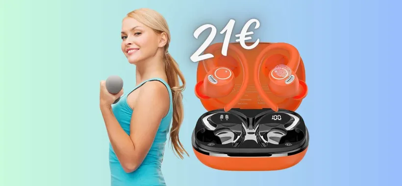 Auricolari Bluetooth per gli sportivi con 48h di autonomia, ora a 21€
