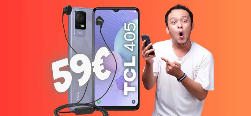 Smartphone SUPER ECONOMICO? Vince TCL 405, ora è tuo a 59€