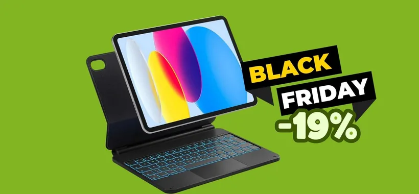 Custodia magnetica con tastiera: il tuo iPad diventa portatile (-19%)