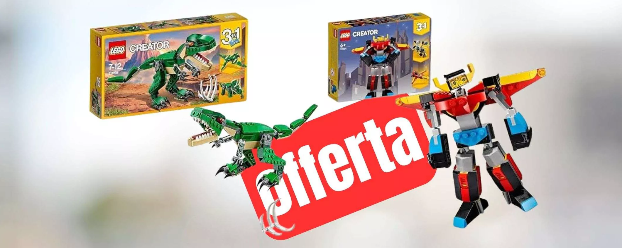 LEGO Dinosauro e Robot: due set in BUNDLE e in OFFERTA su