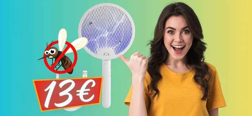 NIENTE più ZANZARE con la racchetta elettrica da 3000V tua a 13€