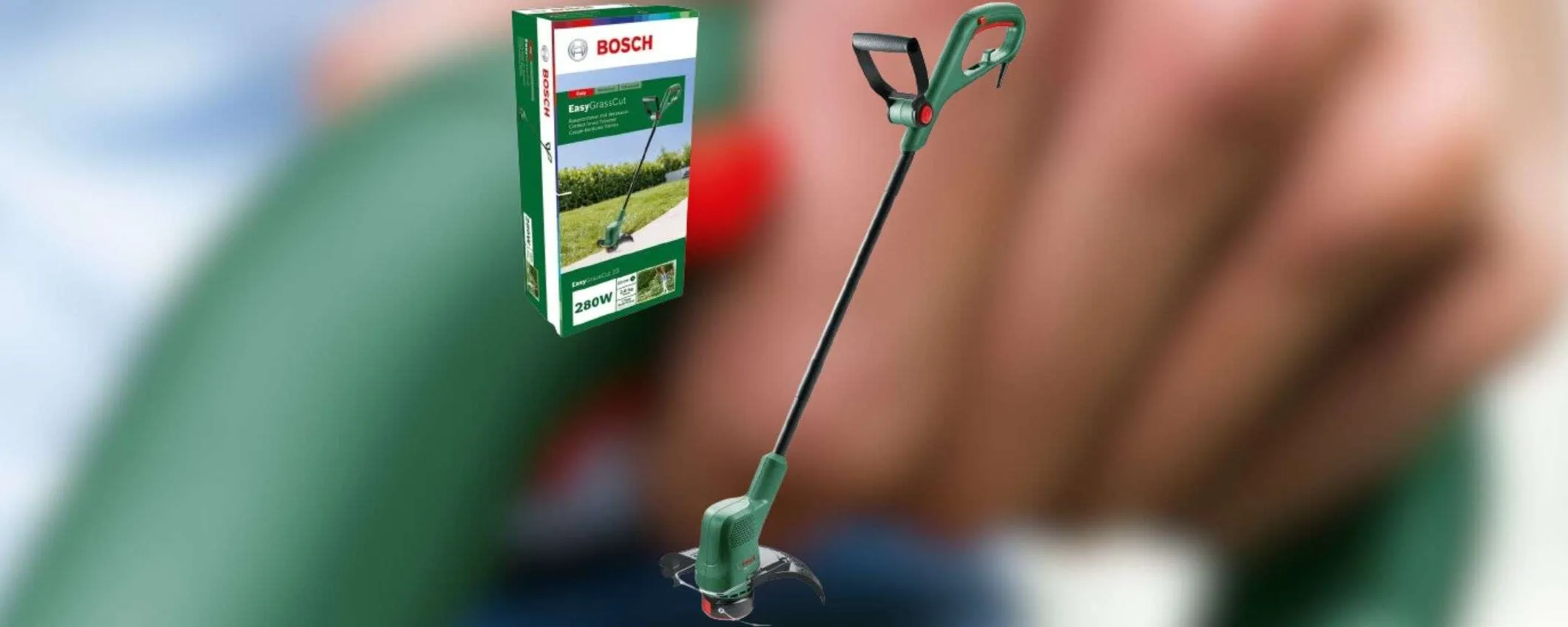 Da Bosch, la BOMBA: solo 39€ per questo tagliabordi decespugliatore (Amazon)