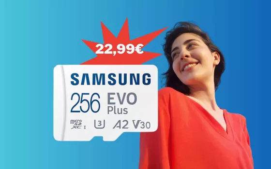 MicroSD Samsung EVO Plus 256 GB in offerta a 22,99 euro da Unieuro