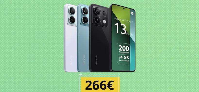 Redmi Note 13 Pro 5G, prezzo in picchiata: con il codice lo paghi solo 266€